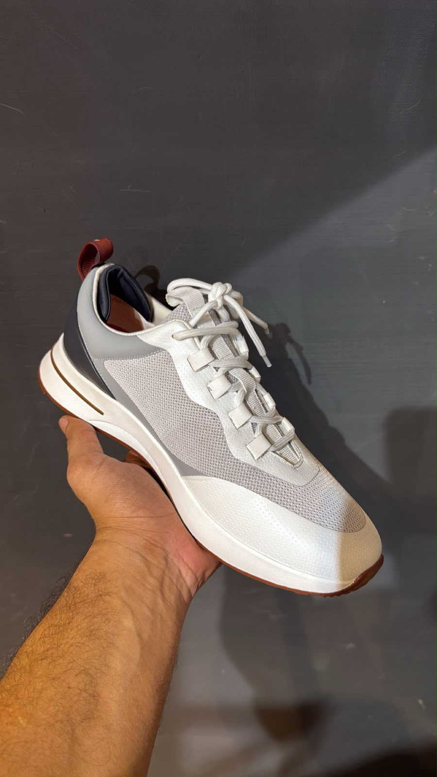 Loro Piana Runner Sneakers – White, Grey & Black