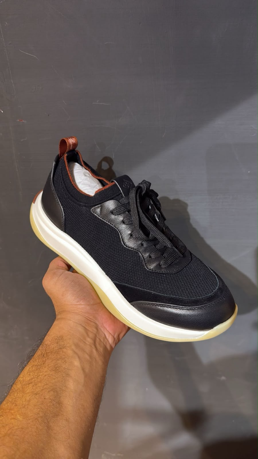 Loro Piana Summer Walk Sneakers – Black & Ivory