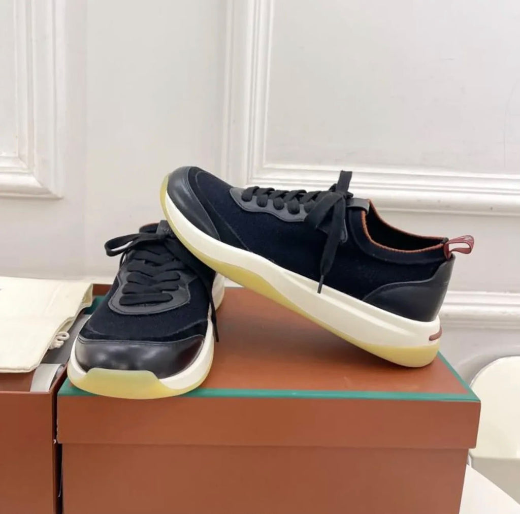Loro Piana Summer Walk Sneakers – Black & Ivory