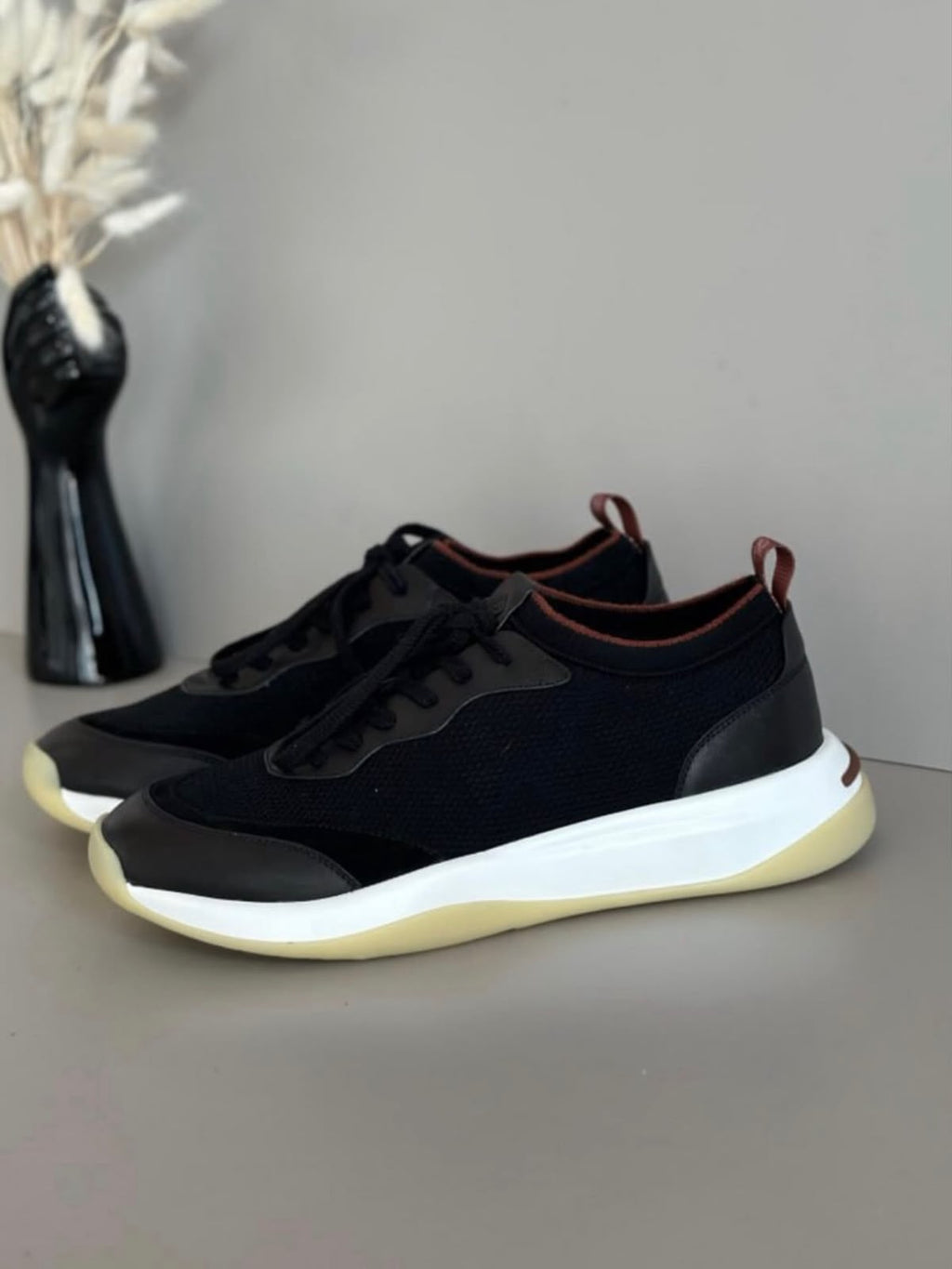 Loro Piana Summer Walk Sneakers – Black & Ivory