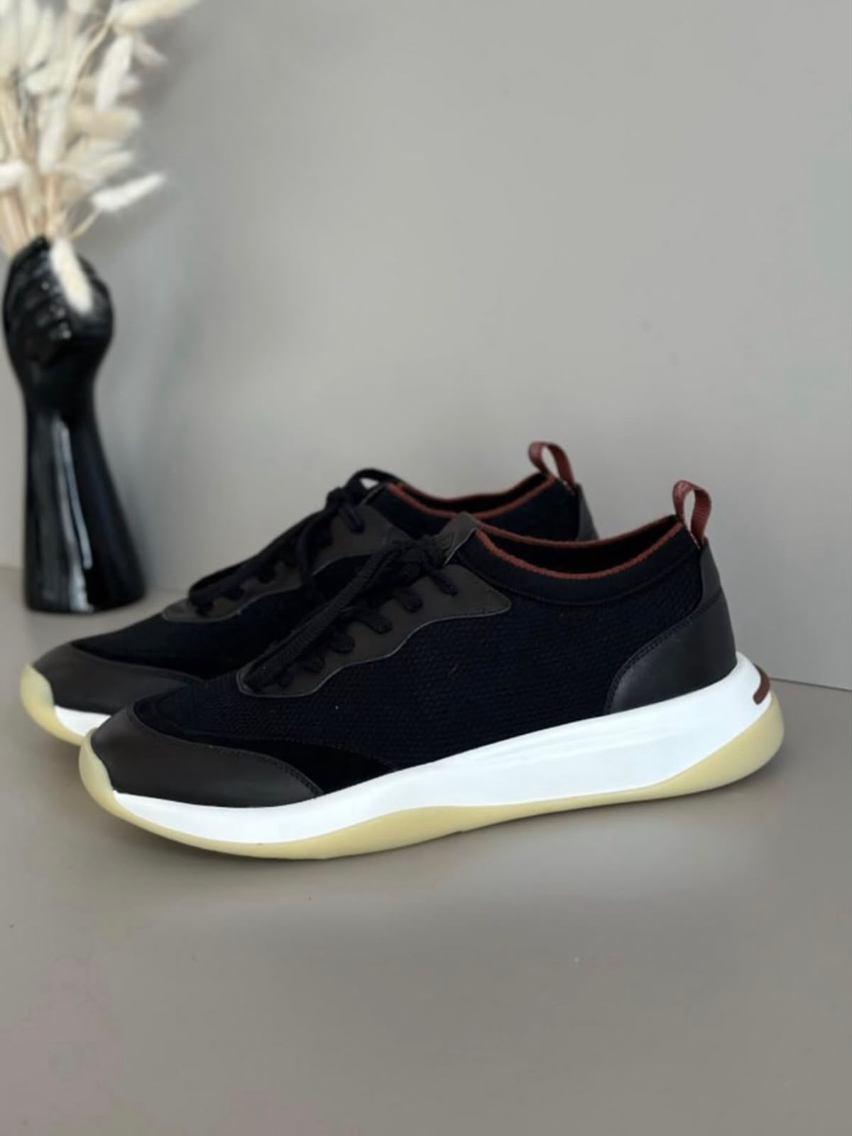 Loro Piana Summer Walk Sneakers – Black & Ivory