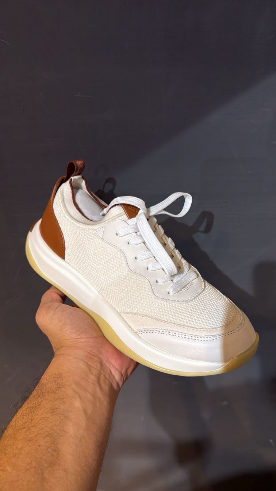 Loro Piana Summer Walk Sneakers – White & Tan