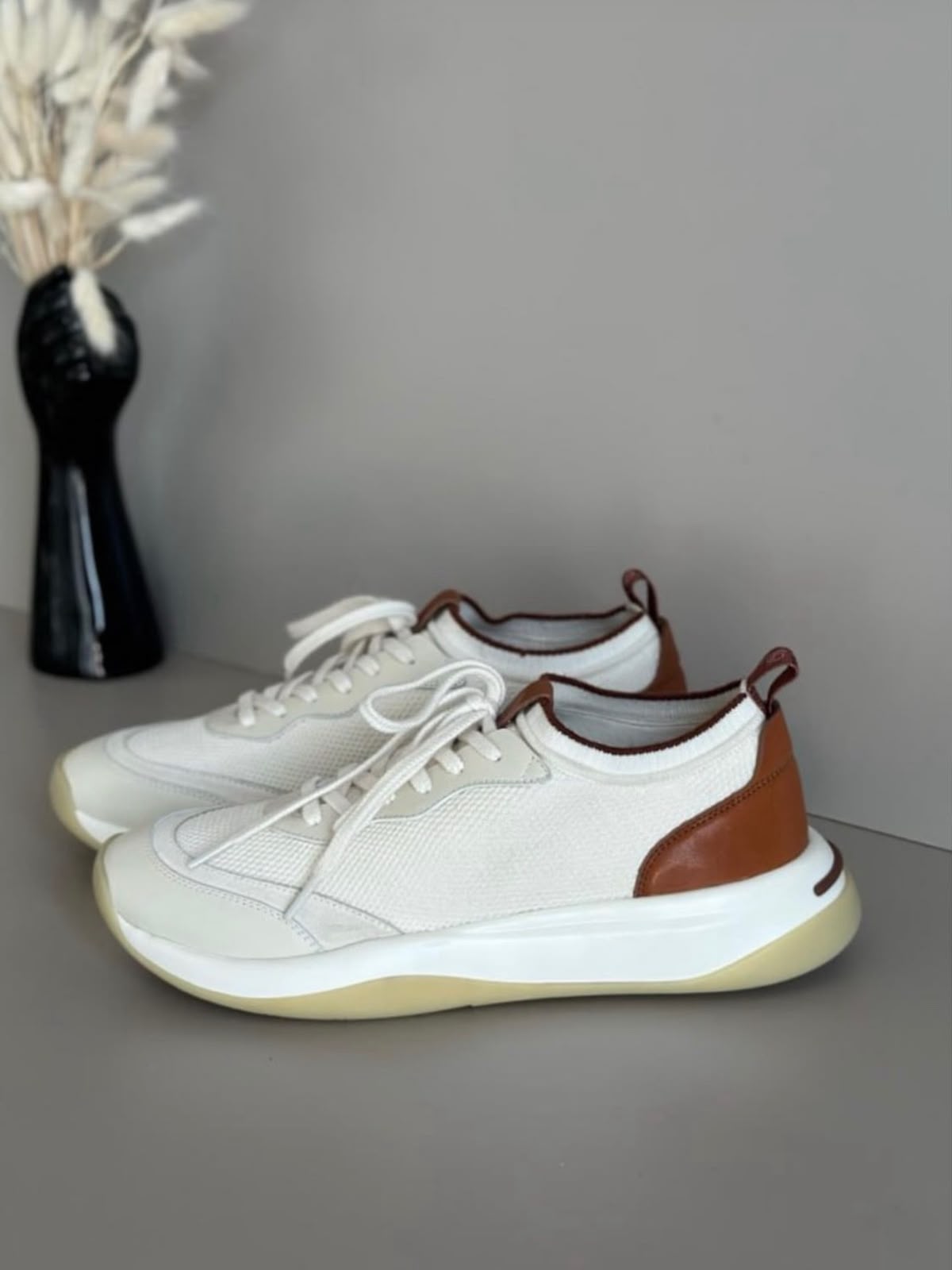 Loro Piana Summer Walk Sneakers – White & Tan