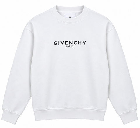 Givenchy White Logo Crewneck Sweatshirt