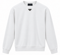 Prada White Triangle Logo Crewneck Sweatshirt