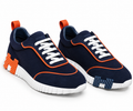 Hermès Bounce Low-Top Sneakers – Navy & Orange