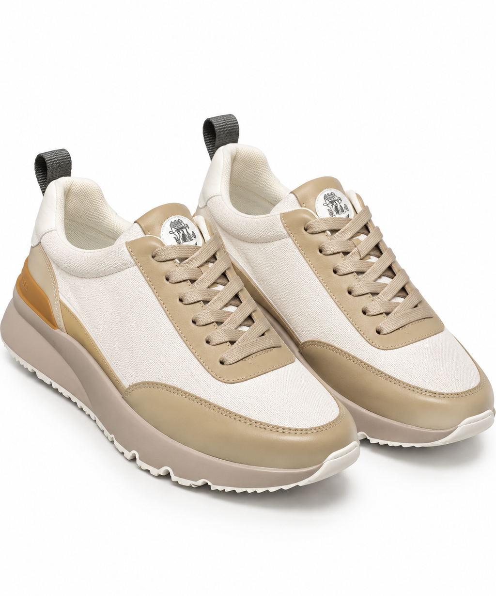 BRUNELLO CUCINELLI Chunky Sneakers – Cream & Beige