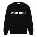 Miu Miu Logo Knit Sweater – Black