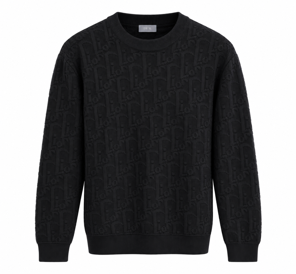 Dior Oblique Black Jacquard Sweater