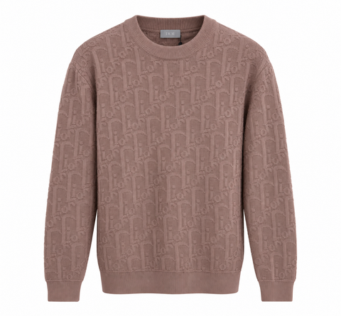Dior Oblique Dusty Mauve Jacquard Sweater